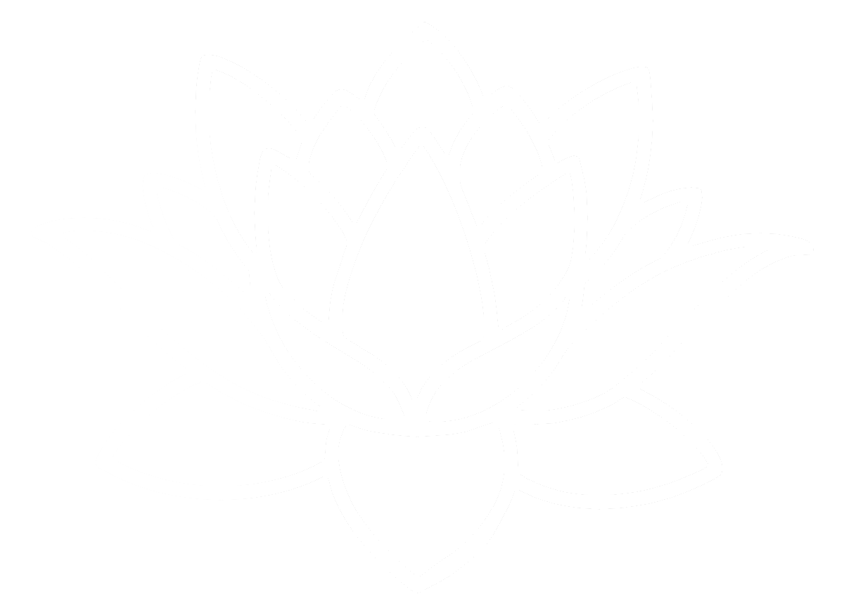 Tanrılar Bahçesi Logosu. Bir beyaz lotus çiçeği.